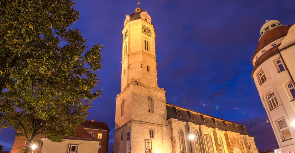 ©JenaKultur Foto: A. Graef Stadtkirche St. Michael Jena, Kirche im Zentru, Turm, Turme