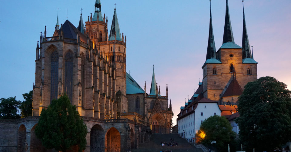 Erfurt_Dom_und_Severi_Abend_Erfurt Tourismus und Marketing GmbH Landeshauptstadt Erfurt mit Dom und Severikirche